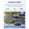 VIOFO A229 Plus Dash Cam with Dual STARVIS 2 Sensors, 2 Channel HDR, 1440P+1440P Front and Rear - Image 2